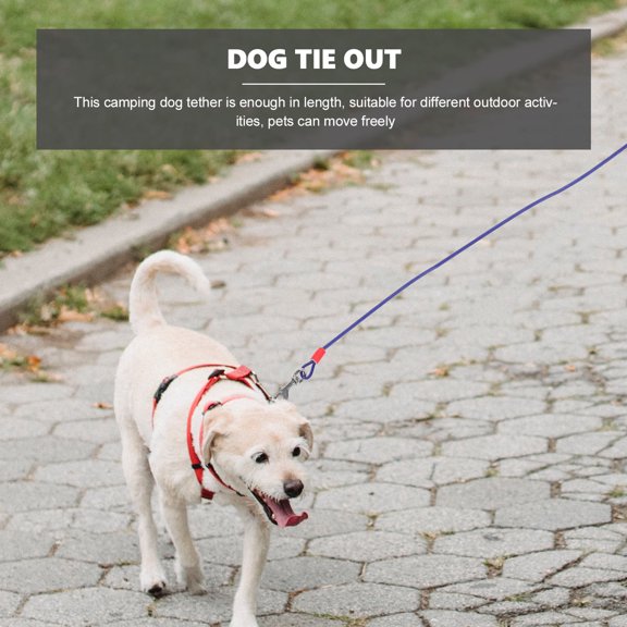 GAXIRE Multi Functional Dog Tether with Double Metal Hooks and Steel Wire Cable