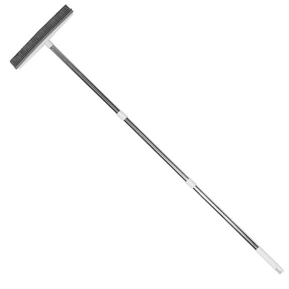 GAXIRE Multi Use Grey Pet Hair Removal Broom with Detachable Handle and Soft Brush for Home Floors