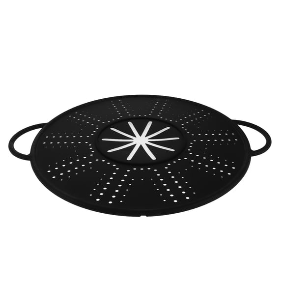 GAXIRE Multifunctional Silicone Splatter Screen with Handles for Cooking and Cooling Black