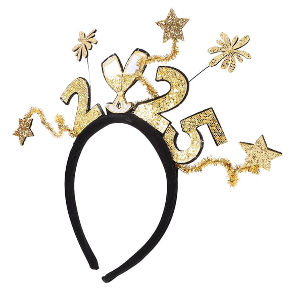 GAXIRE New Year Headwear Party Accessory Golden 1Pack