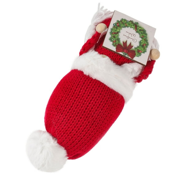 GAXIRE Plush Doll with Knit Hat Holiday Decoration for Party and Home, 11.4x3.5 inches, 1 Set