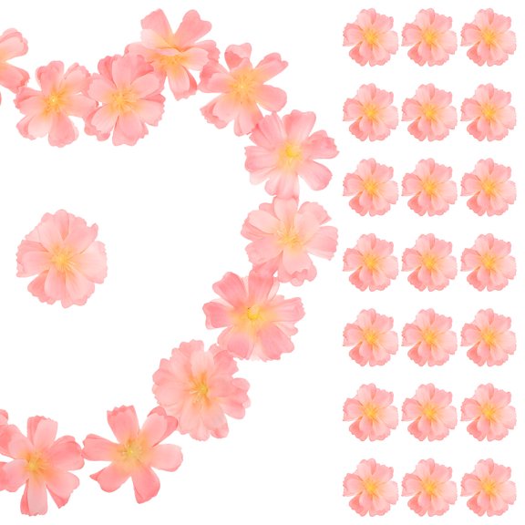 GAXIRE 100Pcs Orange Silk Flower Heads for Creative Home and Store Decoration