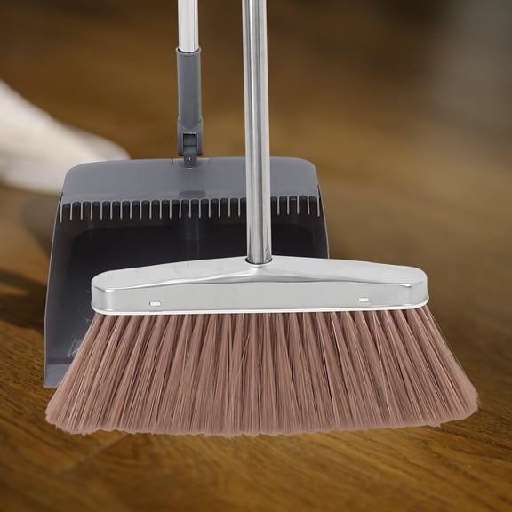 GAXIRE Outdoor Broom with Stainless Steel Handle, Wide Angle for Effective Debris Removal, 1-Pack Cleaning Tool