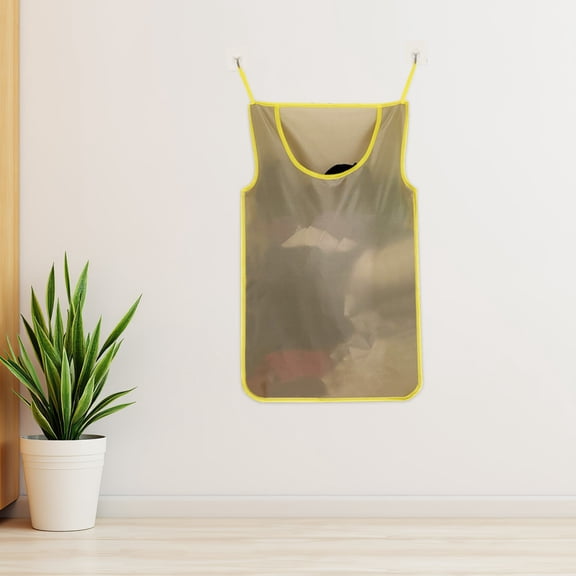 GAXIRE Over The Door Hanging Laundry Basket with Transparent Window for Easy Visibility