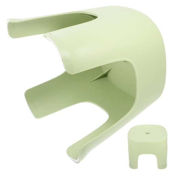 GAXIRE PVC Plastic Foot Stool for Toilet and Bathroom with Nonslip Safety Feature