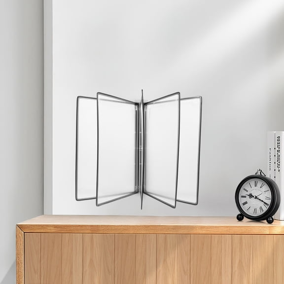 GAXIRE Black PVC Wall File Holder for Document Organization and Display, Home Office Wall Mount File Organizer, 1 Set