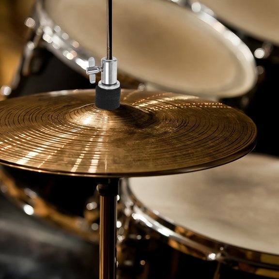 GAXIRE Percussion Instrument Hihat Clutch in Silver Metal 1Pack for Drum Set Performances and Recordings