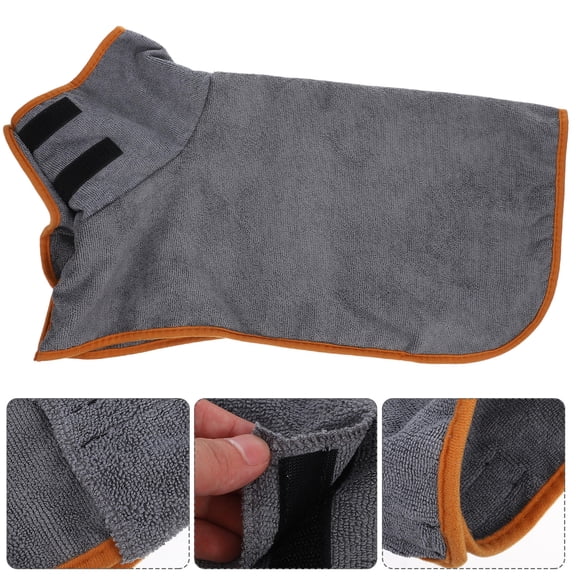GAXIRE Pet Washcloth Grey Fiber For Small And Large Dogs During Grooming 1Pack