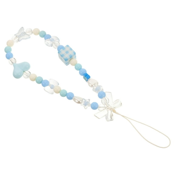 GAXIRE Acrylic Beaded Phone Charm for Girls, Stylish and Phone Accessory, 1 Set