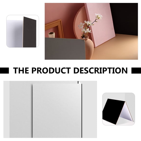 GAXIRE Photography White Black Reflective Board Reflector Collapsible Cardboard