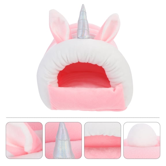 GAXIRE Small Pet Hamster Sleeping Nest, Breathable Warm Warmth Bed for Hamster, , Mouse, Cozy Plush Hideout