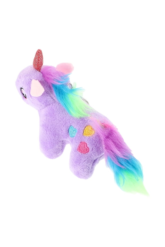 Plush Animal Keychain Pendant Unicorn Keychain Purple 1Pcs Keyring For All Ages Everyday Use