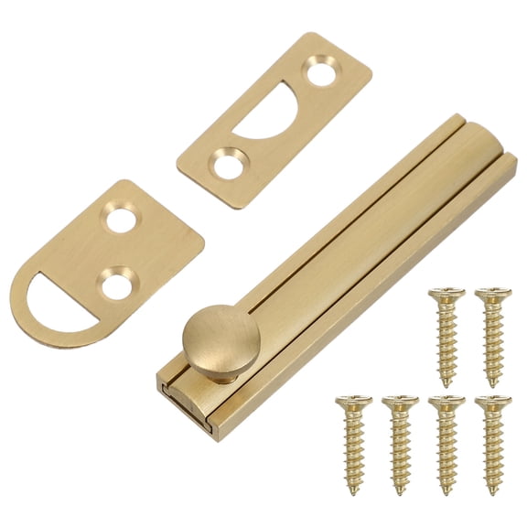 GAXIRE Golden Solid Brass Invisible Door Lock Bolt for Home Use Durable and Silent