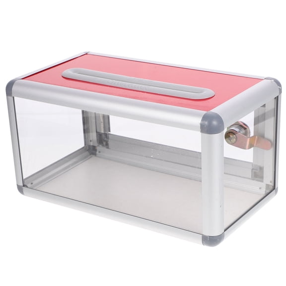 GAXIRE Portable Transparent Business Card Holder Lock Design, Compact Organizer for Office and Travel