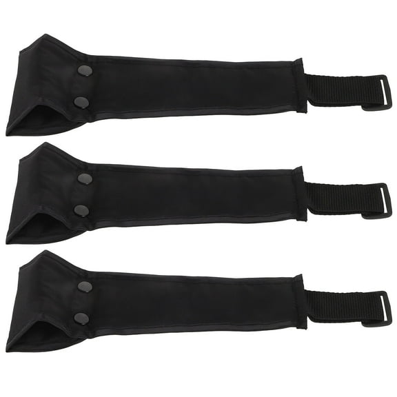 GAXIRE 3-Pack Baby Stroller Safety Belt Straps in Black Oxford Cloth, Adjustable Anti- for Infant and Toddler