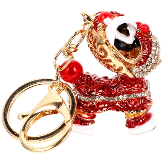 GAXIRE Red Alloy Lion Keychain for Keys, Lightweight and Portable 2.5 Inch with Fine Craftsmanship, and Stylish Accessory