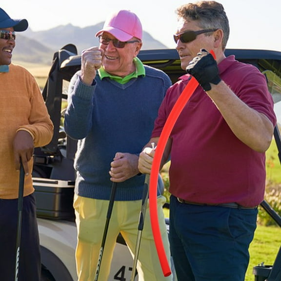 GAXIRE 36 Inch Portable Red Golf Swing Trainer Practice Stick with NBR Grip for Golf Swing Improvement and Training