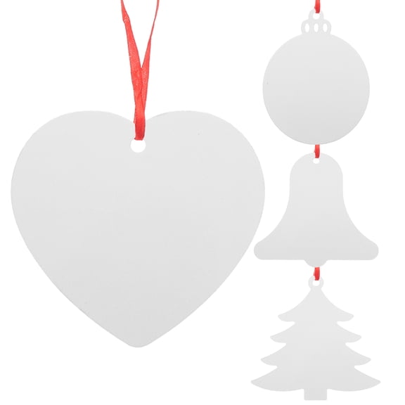 GAXIRE Set of 4 Aluminum Christmas Tree Ornaments 3.1 x 3.1 Inches Holiday Decorations for Festive Home Decor