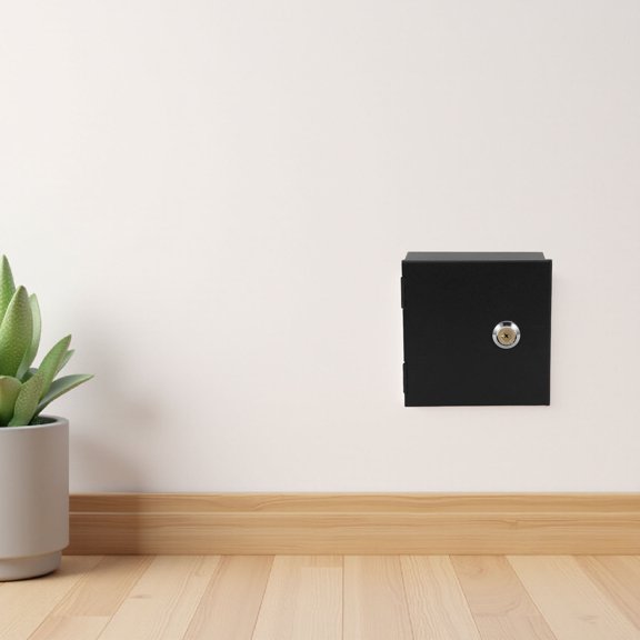 GAXIRE Single Gang Lockable Socket Protector Box Black for Enhanced Home Security