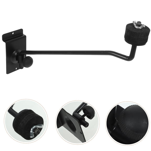 GAXIRE Slatwall Cymbal Arm Black Metal Drum Accessory Easy Install Wall Display Holder