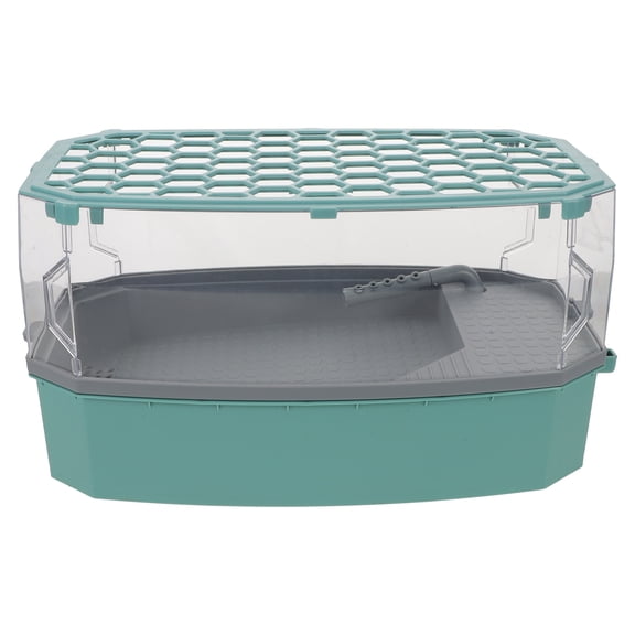 GAXIRE Small Turtle Aquarium with Basking Area Escape Proof Plastic Terrarium