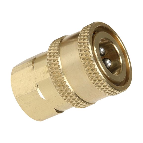 GAXIRE Solid Brass Quick Coupler Set High Press Connector Fittings 1/4" Plug Female Male Quick Plugs Tools for Car Washing (Golden)
