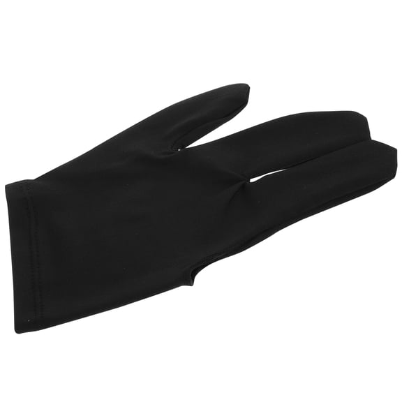GAXIRE Black Pool Gloves with Three Finger Design for Billiard Accessories, 1 Set, Comfortable and