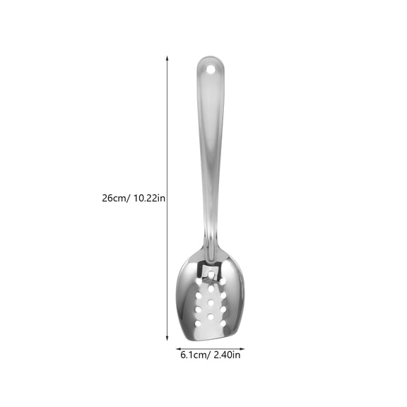GAXIRE Stainless Steel Slotted Spoon for Kitchen, Large Size Liquid Draining Utensil, 1-Pack Cooking Tool