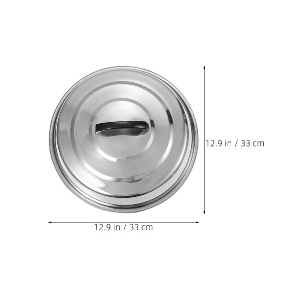 GAXIRE Metal Lid For Pans Stainless Steel Silver 1Pcs Tight Sealing