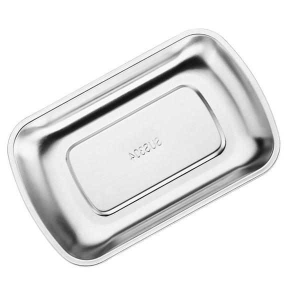GAXIRE Stainless Steel Plate Rectangle Rice Noodle Roll Dessert Plate Food Serving Plate