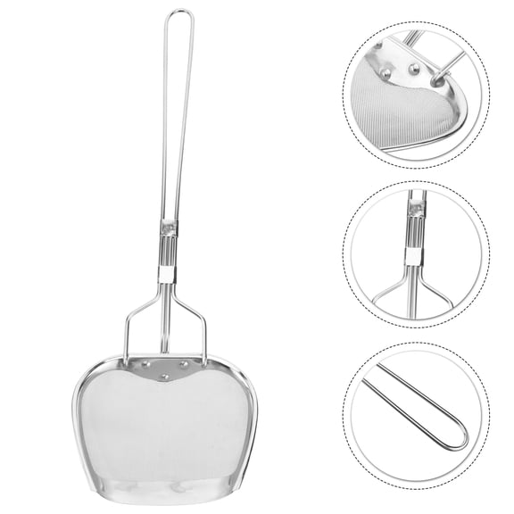 GAXIRE Stainless Steel Soup Strainer with Long Handle Easy Cleaning Kitchen Cooking Tool