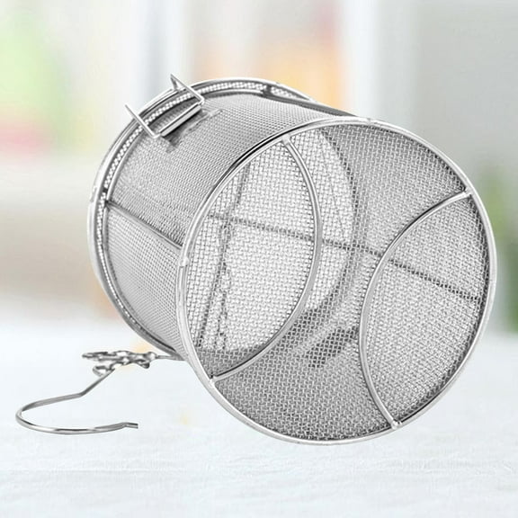 GAXIRE Stainless Steel Spice Infuser with Chain and Hook for Kitchen Cooking Soup and Tea Filtering