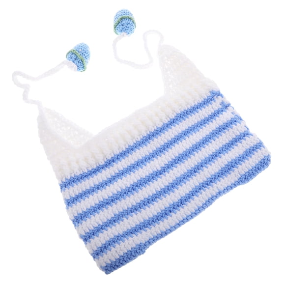 GAXIRE Soft Striped Knit Cat Ear Beanie Hat with Earflaps, Warm Winter Cap for Outdoor Activities and Casual Wear