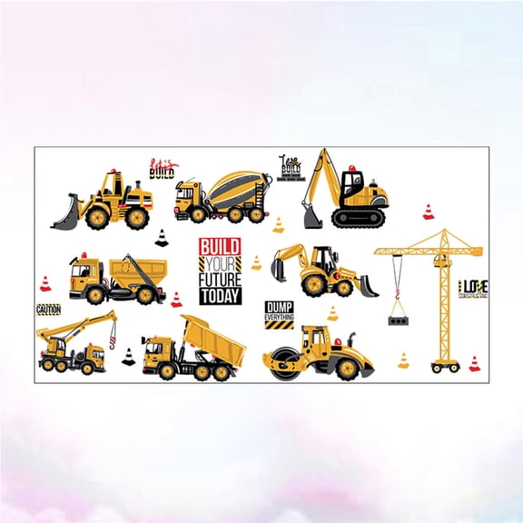 GAXIRE Multi-Colored PVC Road Wall Decals for Kids Room Decor, Transportation Theme, 1 Pack