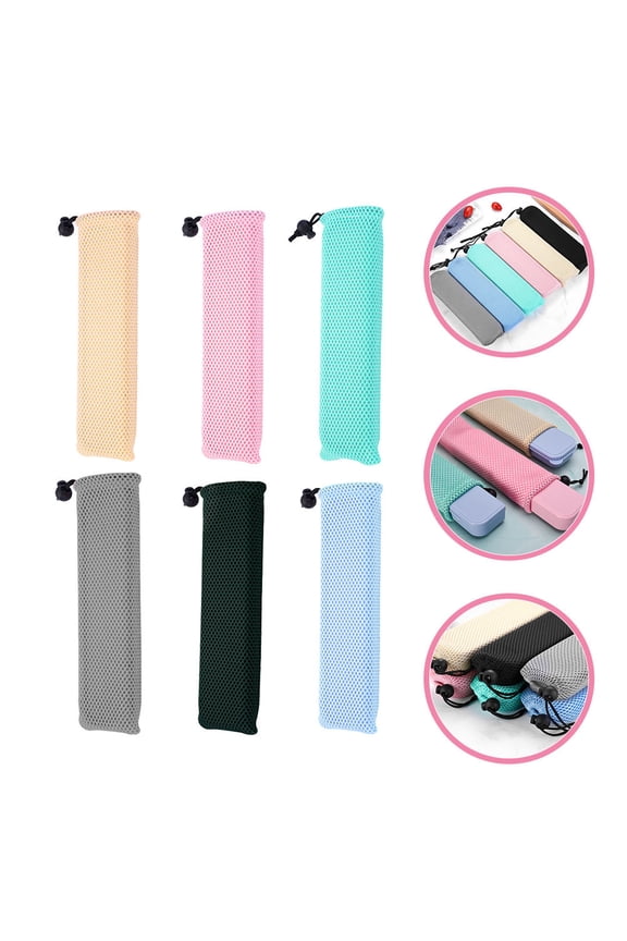 Travel Accessories for Men 6-Piece Mesh Bag Organizer Set Portable Storage for Toiletries and Small Items