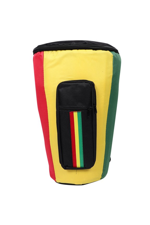 Multi Color Djembe Drum Bag with Shoulder Straps for Storage and Performance