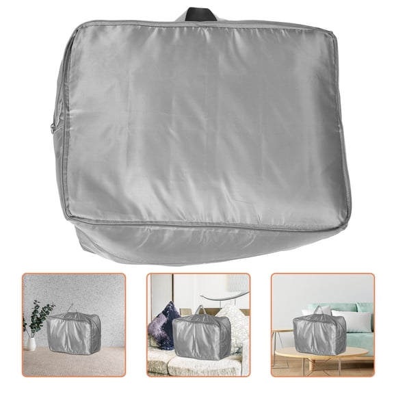 GAXIRE Travel Packing Cubes Grey Fabric Set for Compression and Organized Storage of Clothes and Duvets