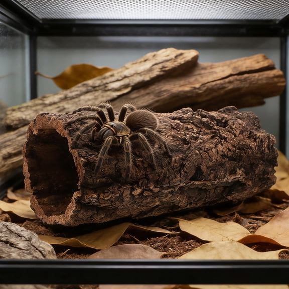 GAXIRE Coffee Wood Reptile Hideout for Lizards Snakes Turtles Habitat