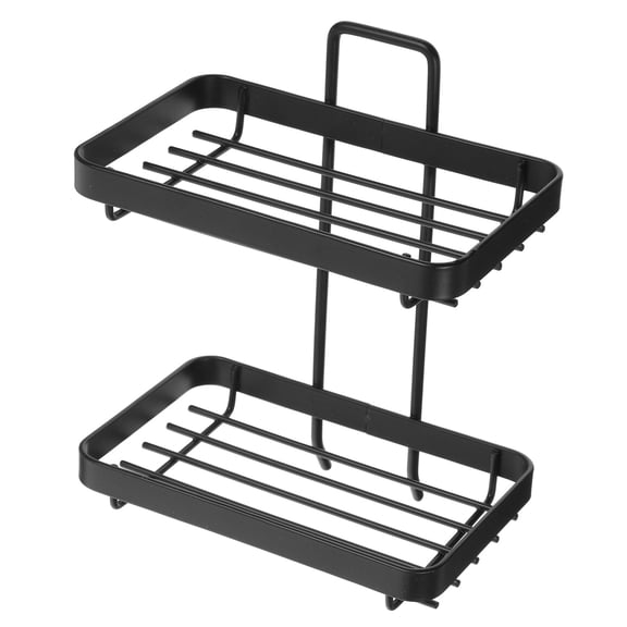 GAXIRE Wall Hanging Soap Holder Iron Shower Storage Rack for Kitchen Faucets 1Pack