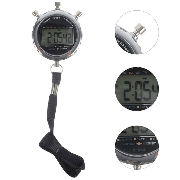 GAXIRE Metal Stopwatch for Professionals, Digital Timer with Large Display, 1 Pack
