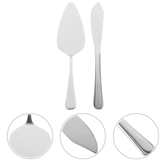 GAXIRE Wedding Cake Server Set 1 Set Silver Ergonomic Handle For Wedding Party Bakery Home