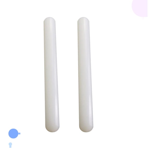 GAXIRE White Nonstick Plastic Rolling Pin for Kitchen Baking and Cooking, Easy to Clean, 23 x 2.5 cm Rolling Stick
