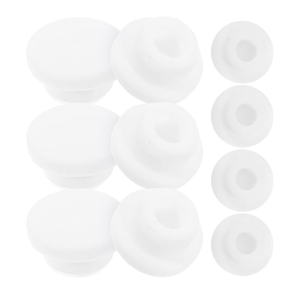 GAXIRE White Plastic Overflow Drain Cover for Home Use Excellent Sealing Round Tub Bath Sink Caps 10 pcs