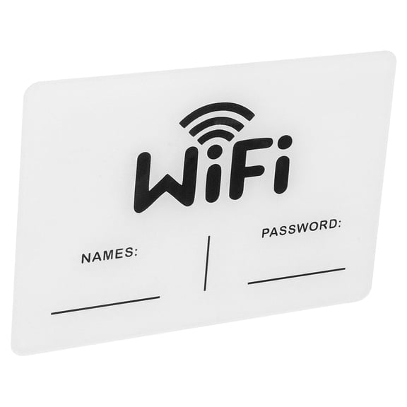 GAXIRE WiFi Code Sign WiFi Password Sign for Home White Acrylic Minimalist Design 1Pack