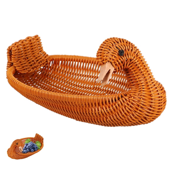 GAXIRE Wicker Duck Baskets Storage Decoration Chocolate 1Pcs for Supermarket
