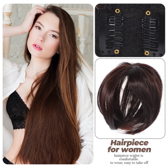 GAXIRE Womens Hair Pieces 2 Pcs Hairpiece Wiglets Straight Style for Everyday Use Natural Look Hair Extensions
