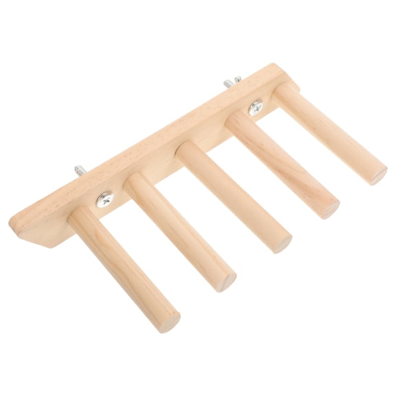 GAXIRE Wooden Bird Climbing Ladder and Perch Stand for Parakeets Parrots Finches Cage Use