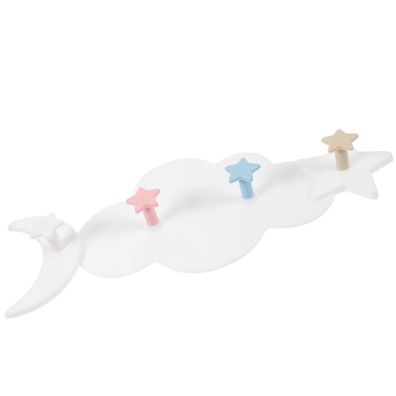 GAXIRE Wooden Hanging Hooks Cloud Shape Wall Ornaments for Organizing Clothes and Accessories