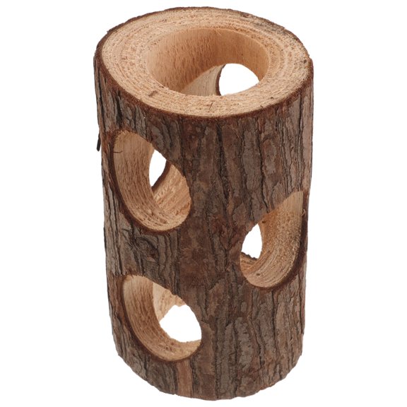 GAXIRE Wooden Hamster Tunnel Hideaway Tree Hollow for Dwarf Hamster Rabbit