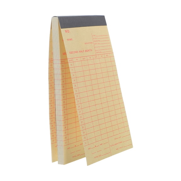 GAXIRE Workplace Attendance Time Cards with Ink Resistant Paper for Easy Monthly Payroll